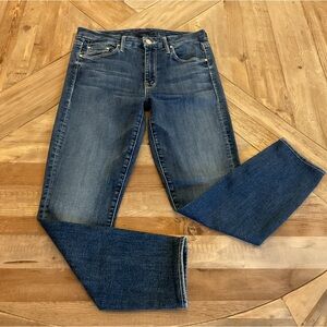 MOTHER The Looker Crop On The Edge Jeans Size 27 Mid Rise Skinny Crop
